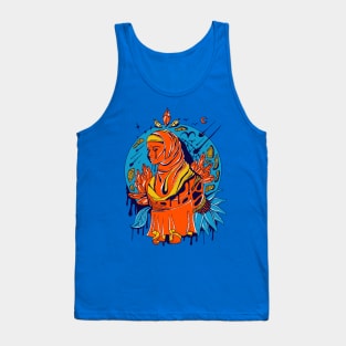 Orange Blue Goddess of The Hijab Tank Top